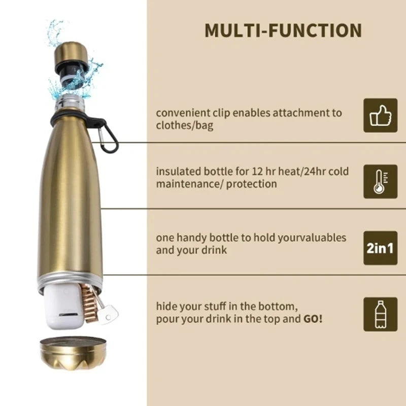 Diversion Water Bottle Shape Surprise Secret 710ML Hidden Security Container Stash Safe Box Plastic Stash Jars Safe Org
