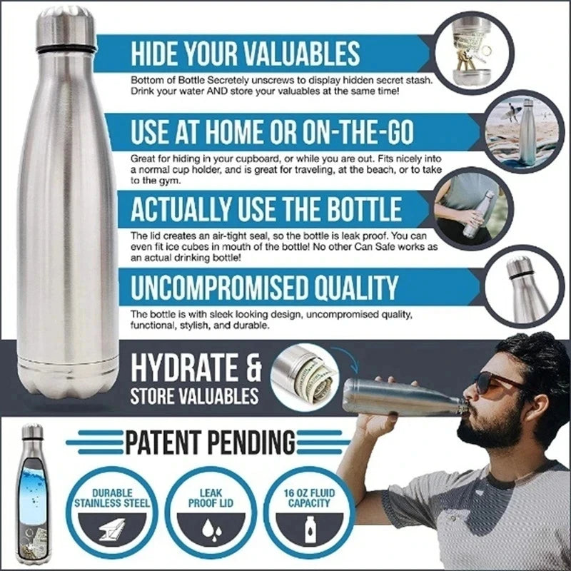 Diversion Water Bottle Shape Surprise Secret 710ML Hidden Security Container Stash Safe Box Plastic Stash Jars Safe Org